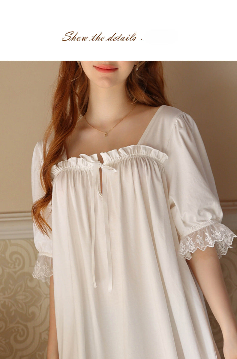 Cotton short-sleeved sweet pajamas