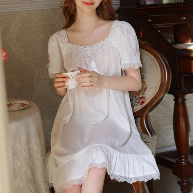 Thin Sweet Short-Sleeved Nightdress