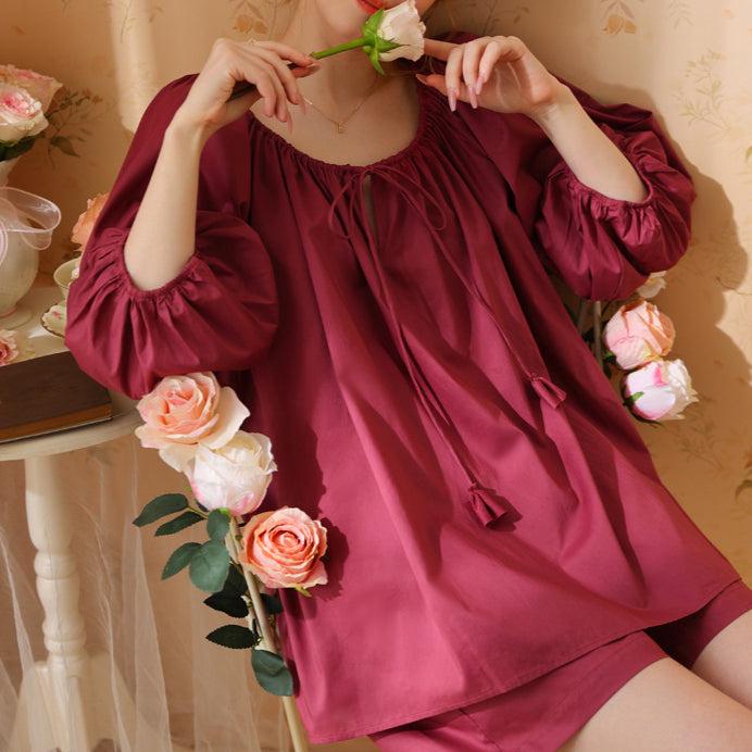 Sleeve Cotton Homewear Suit