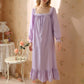 Short-sleeved long loose pajamas