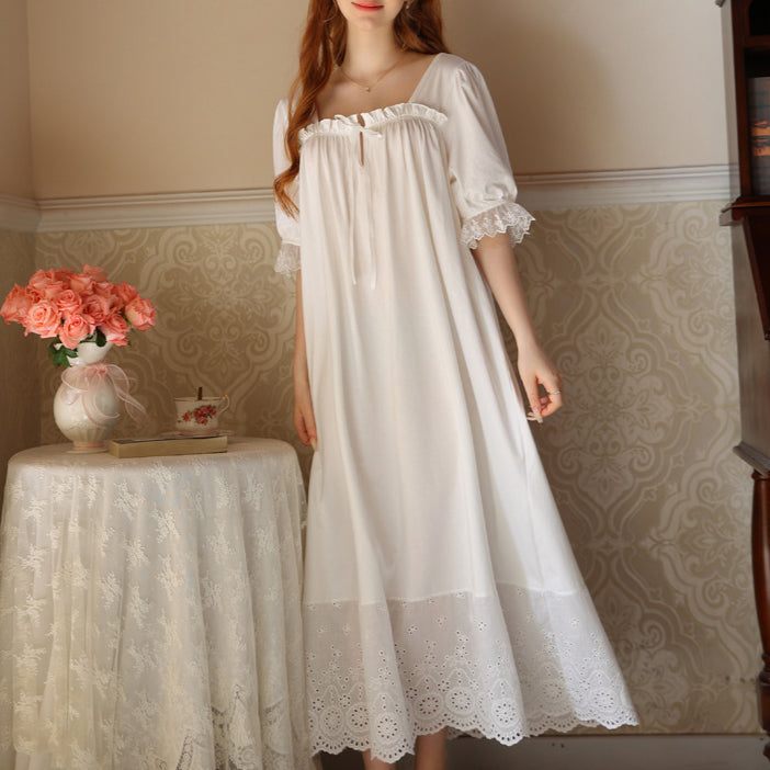 Cotton short-sleeved sweet pajamas