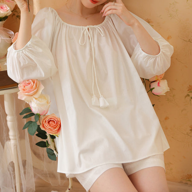 Sleeve Cotton Homewear Suit