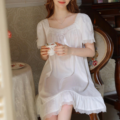 Thin Sweet Short-Sleeved Nightdress