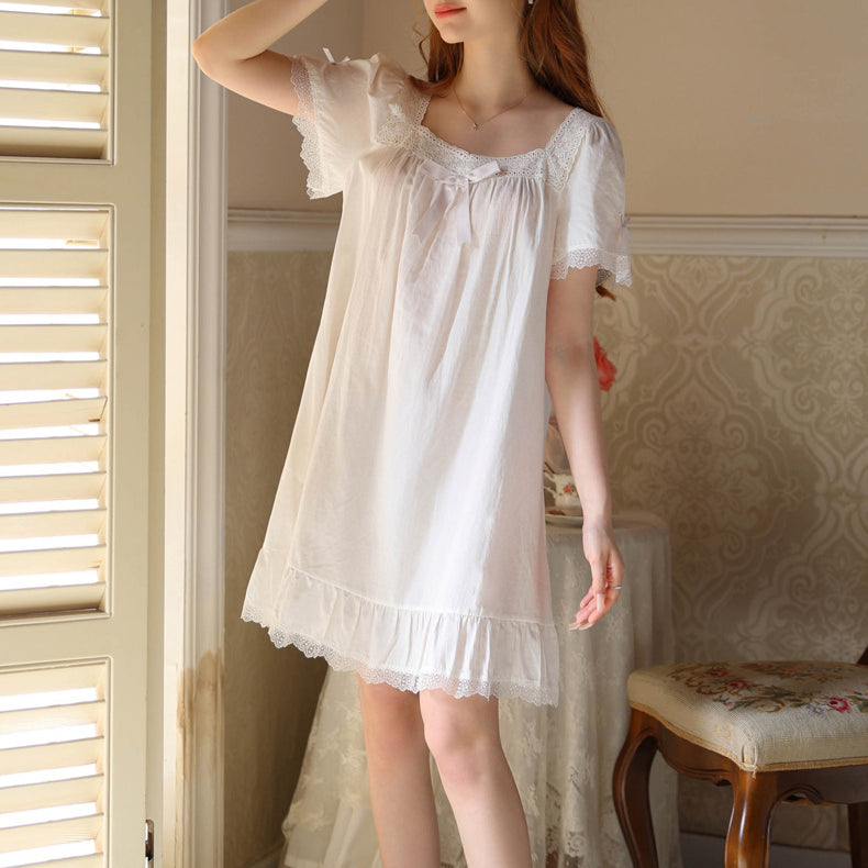 Thin Sweet Short-Sleeved Nightdress