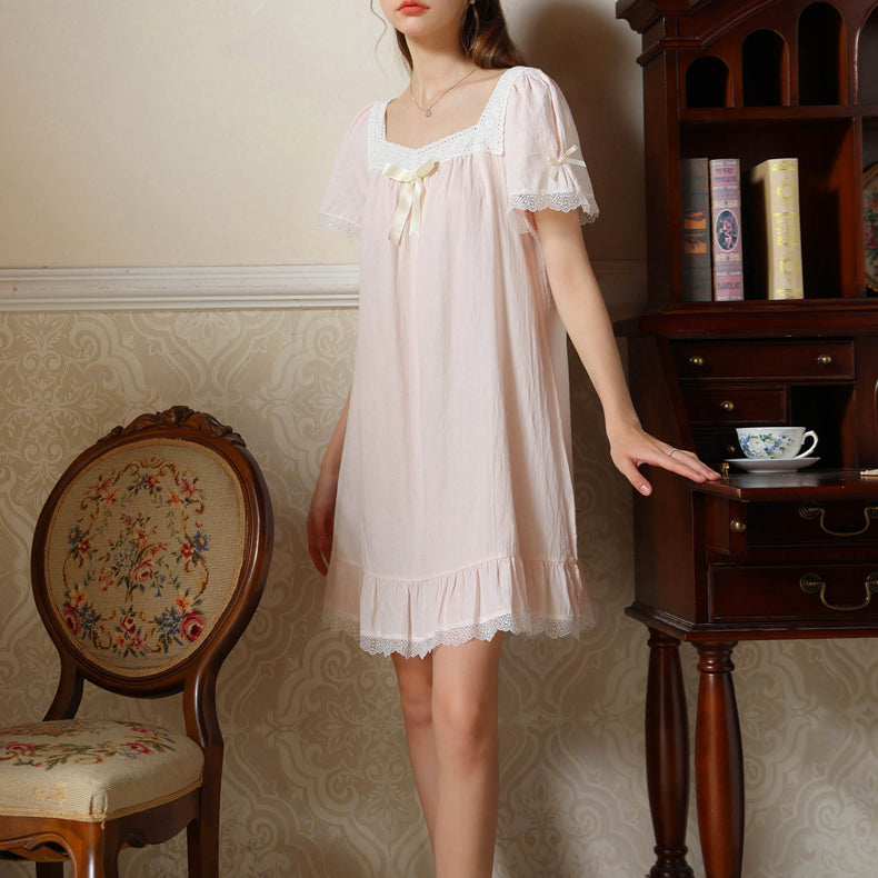 Thin Sweet Short-Sleeved Nightdress