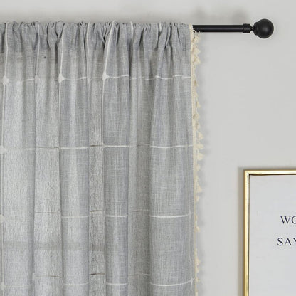 Cotton and linen curtains