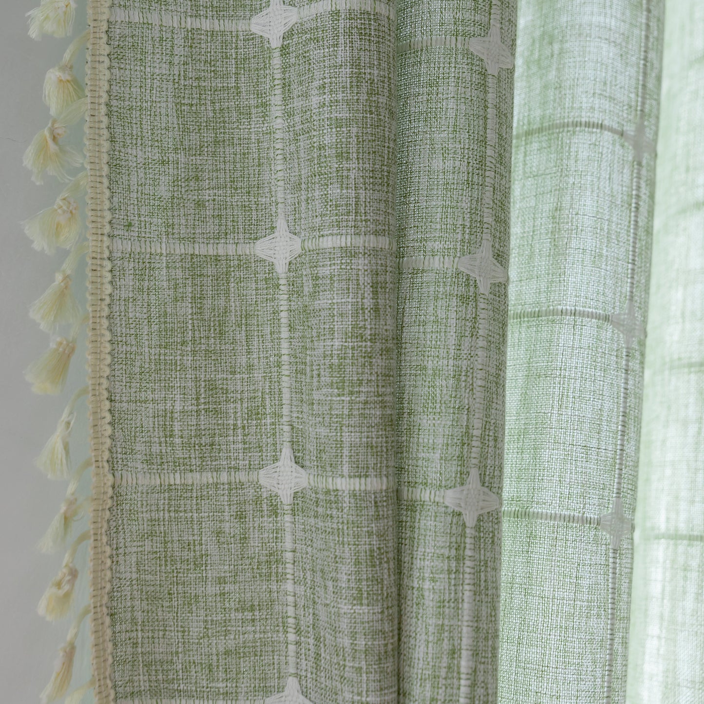 Thickened cotton and linen curtains