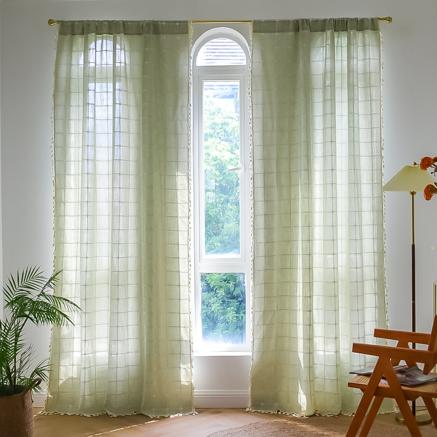 Thickened cotton and linen curtains