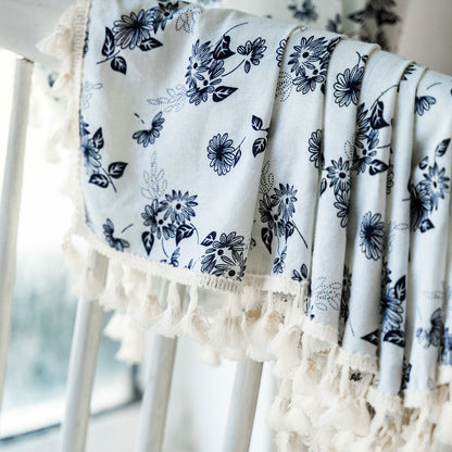 Cotton and linen printed curtains