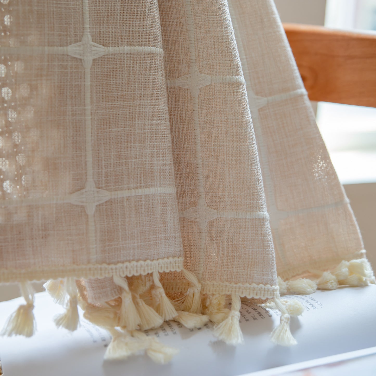 Thickened cotton and linen curtains