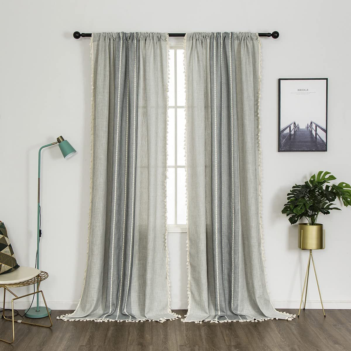 Cotton and linen curtains