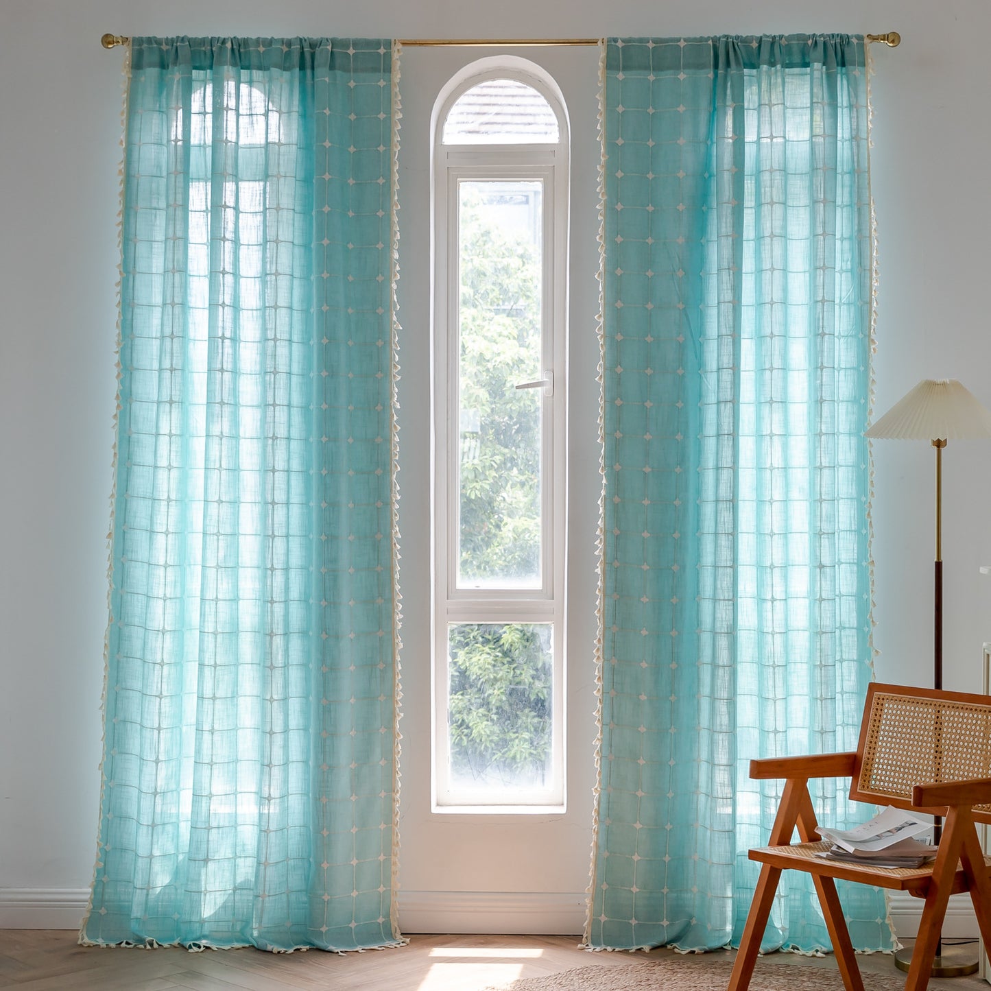 Thickened cotton and linen curtains