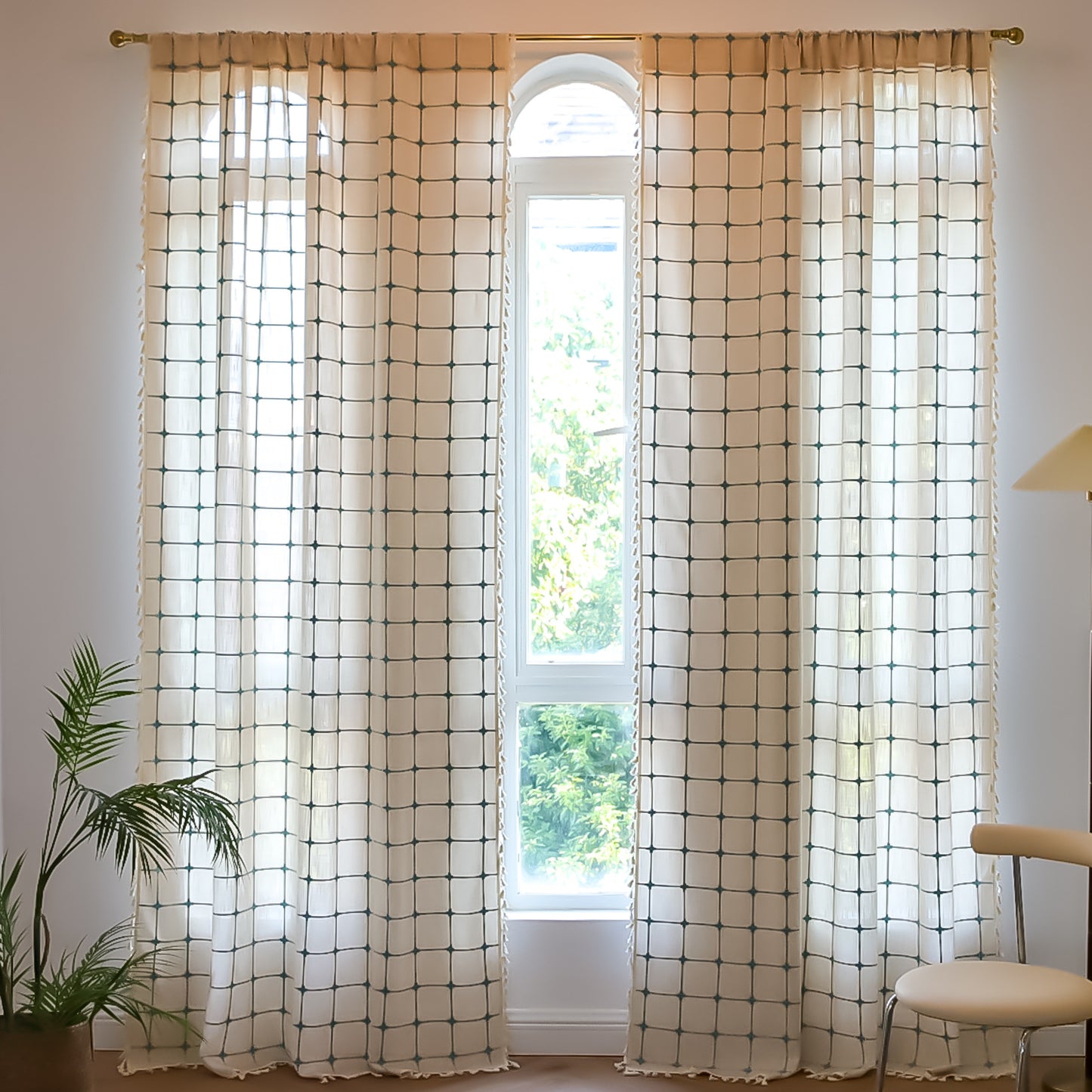 Thickened cotton and linen curtains