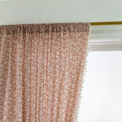 Fabric floral curtains