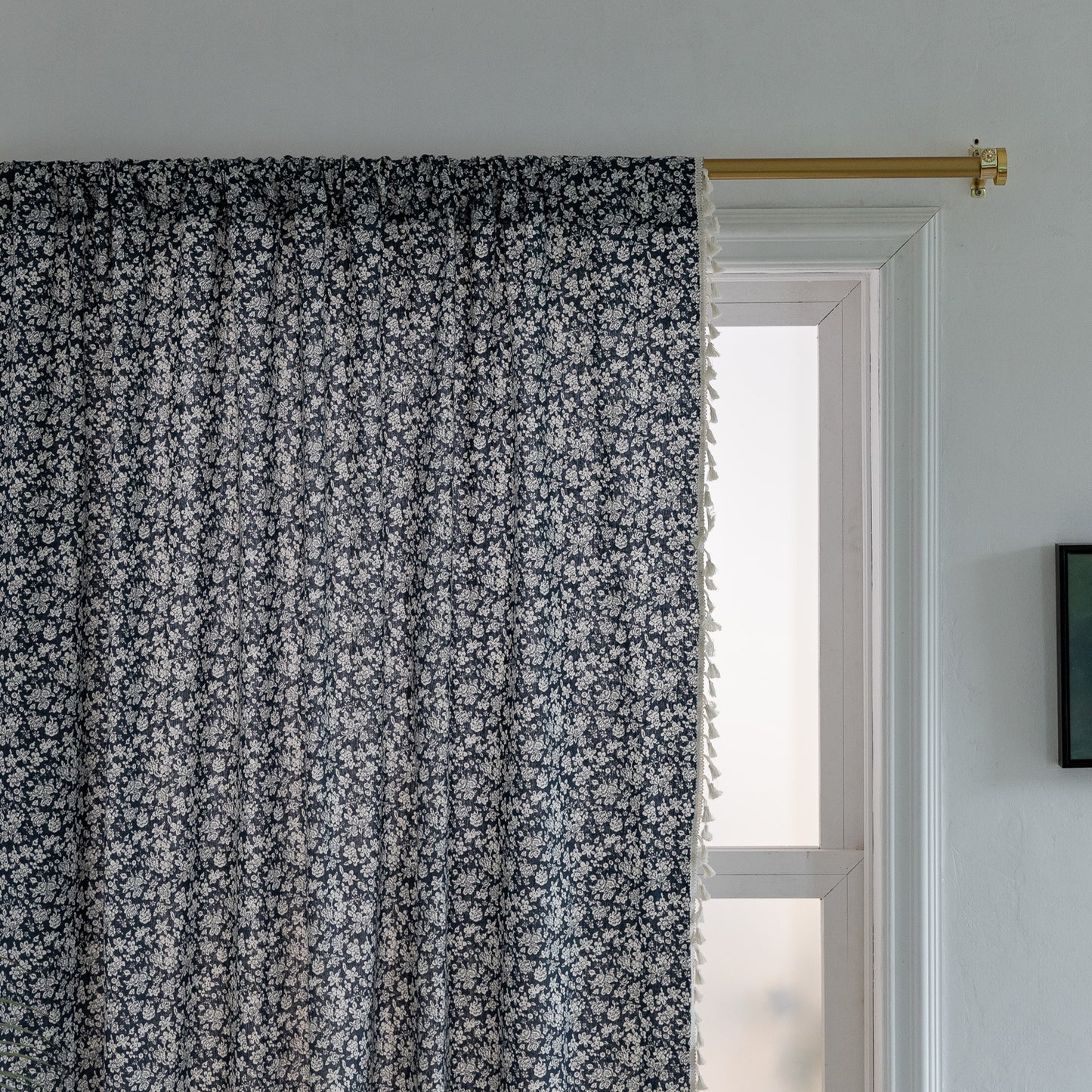 Fabric floral curtains