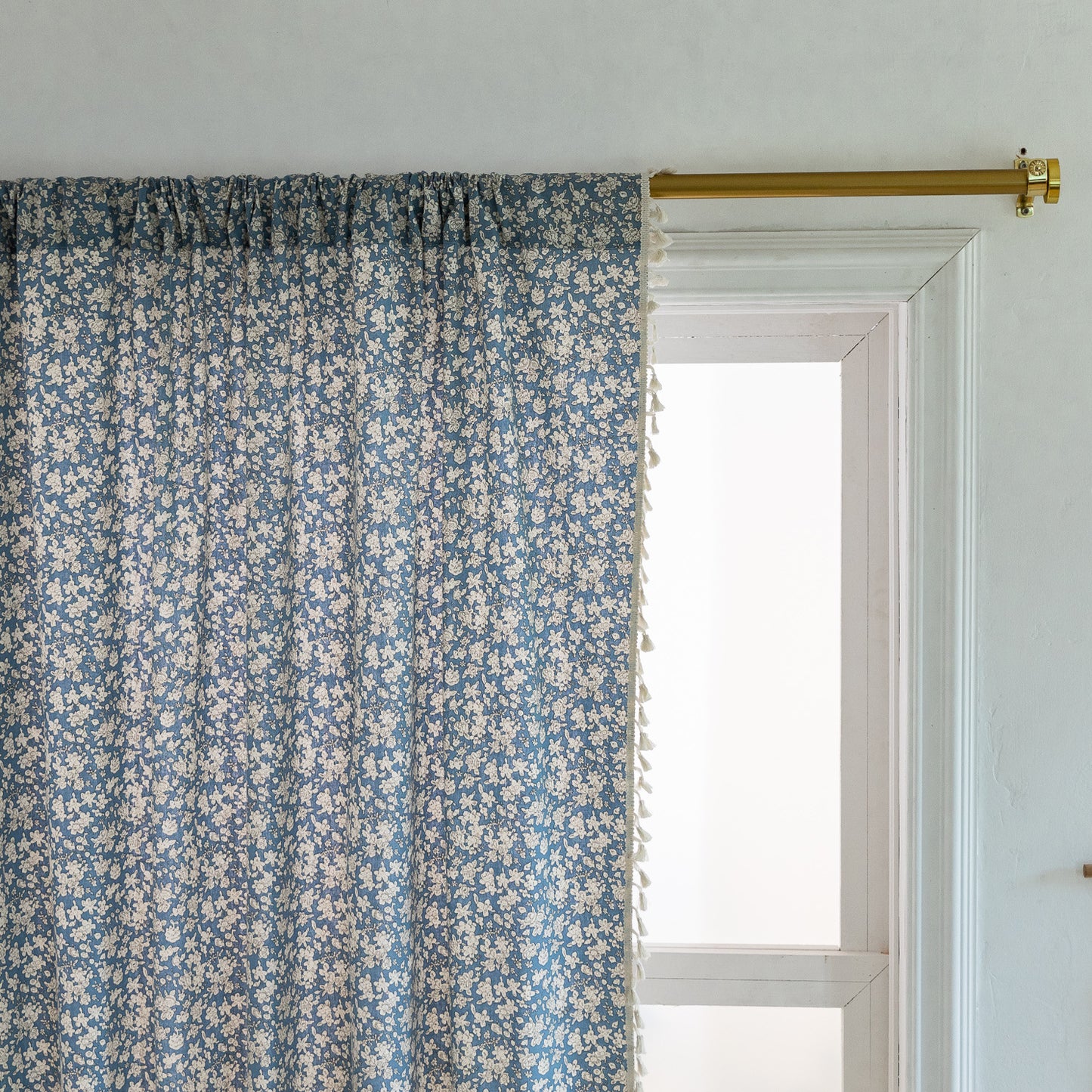 Fabric floral curtains