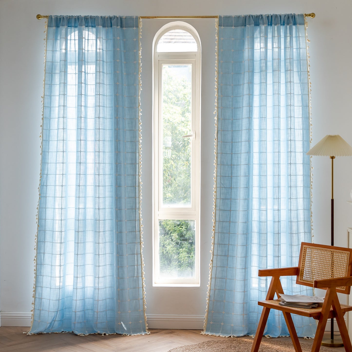 Thickened cotton and linen curtains