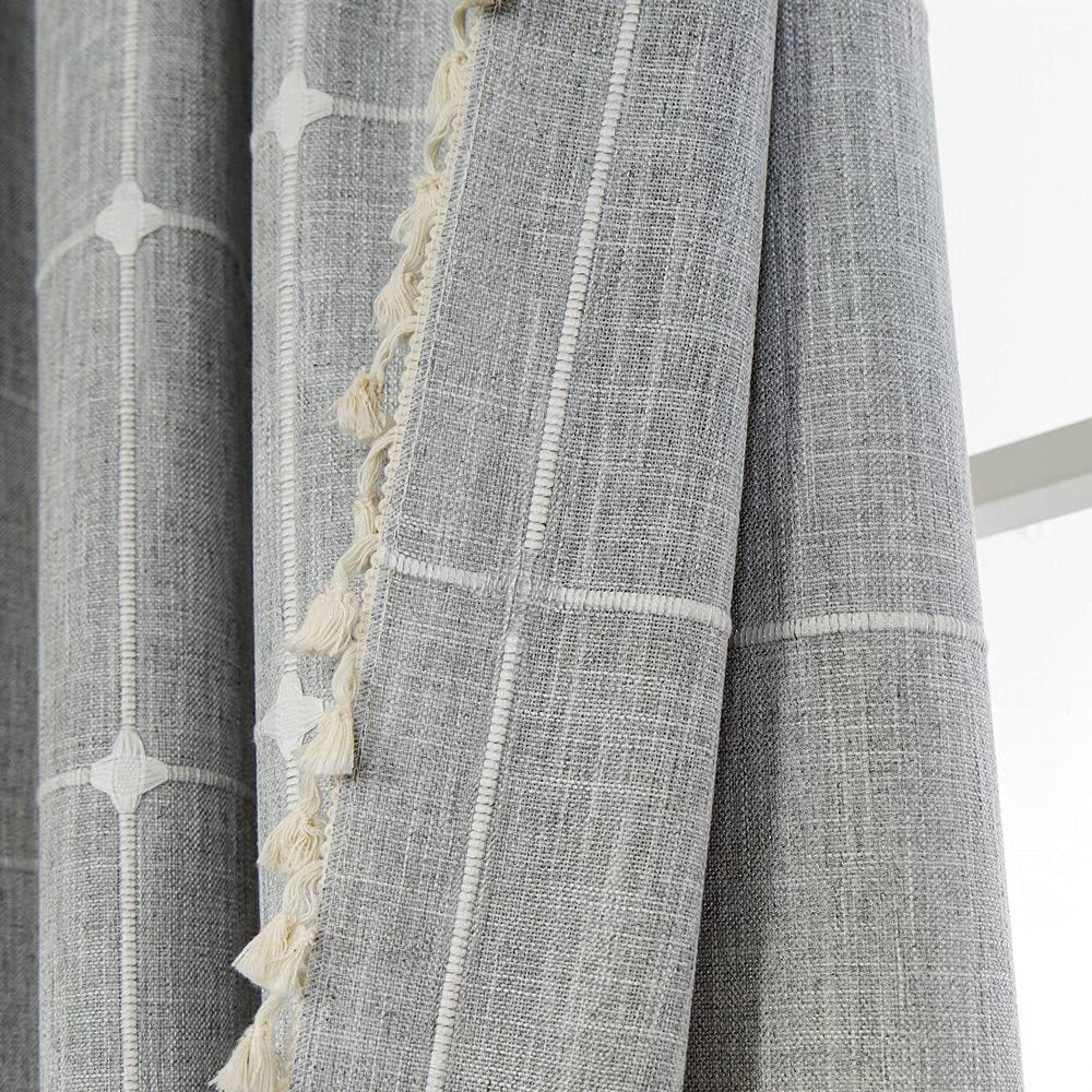 Cotton and linen curtains