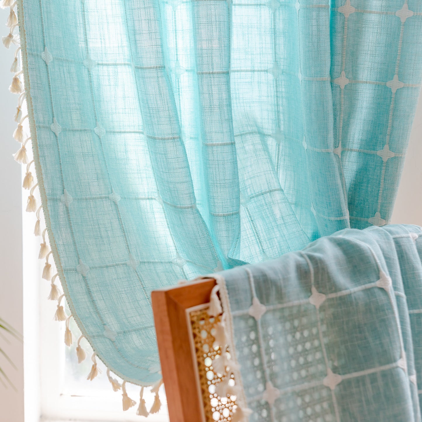 Thickened cotton and linen curtains