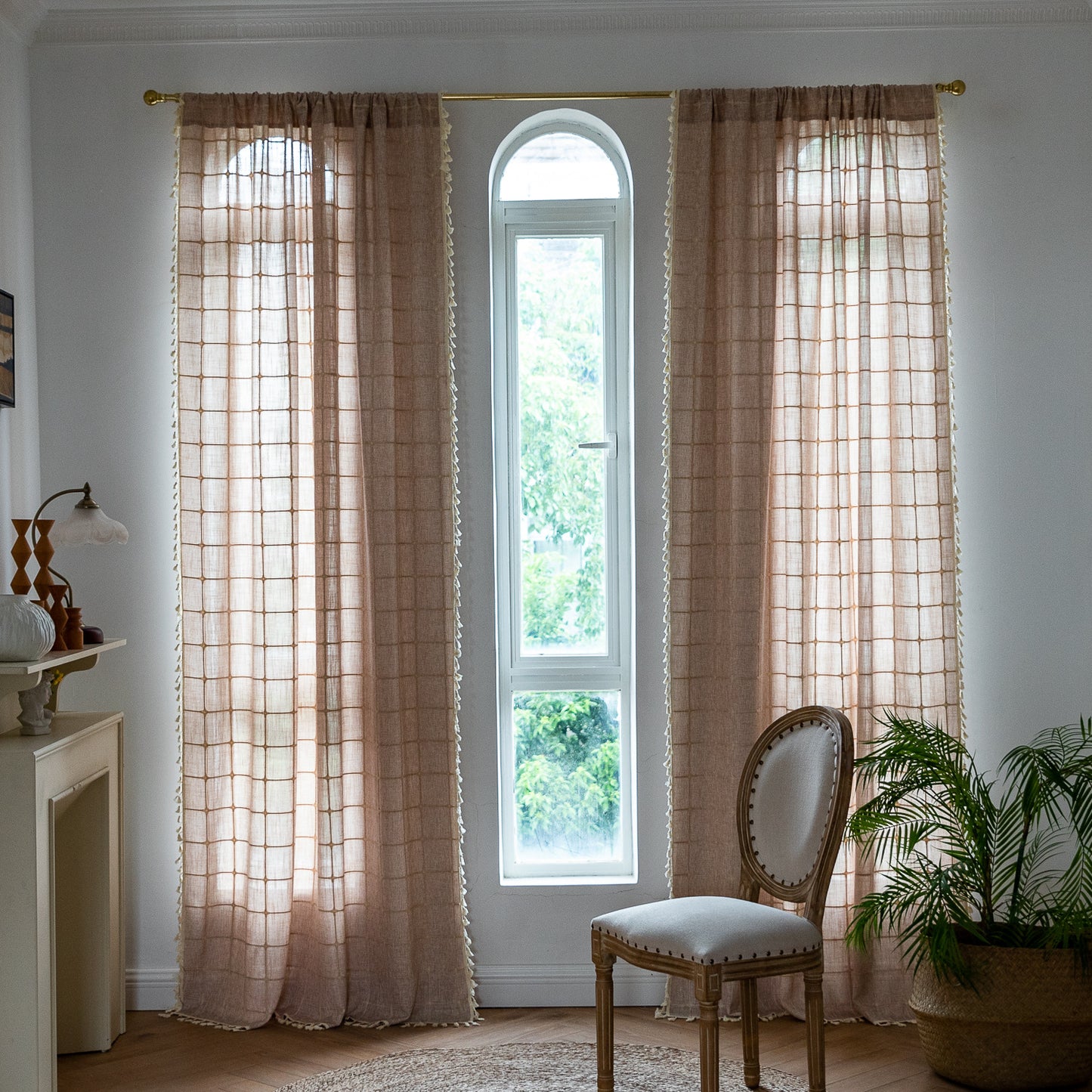 Thickened cotton and linen curtains