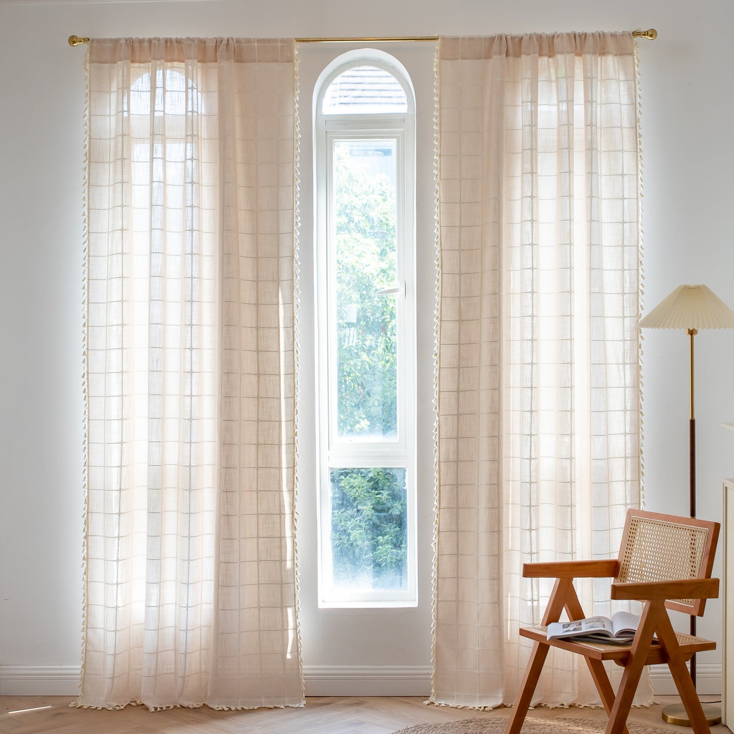 Thickened cotton and linen curtains