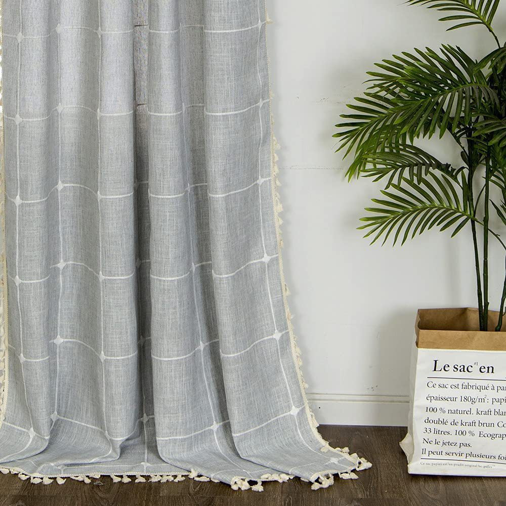 Cotton and linen curtains