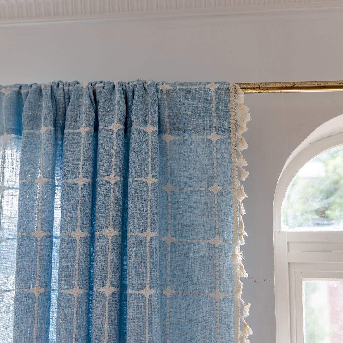 Thickened cotton and linen curtains