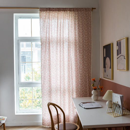 Fabric floral curtains