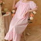 Short-sleeved long loose pajamas