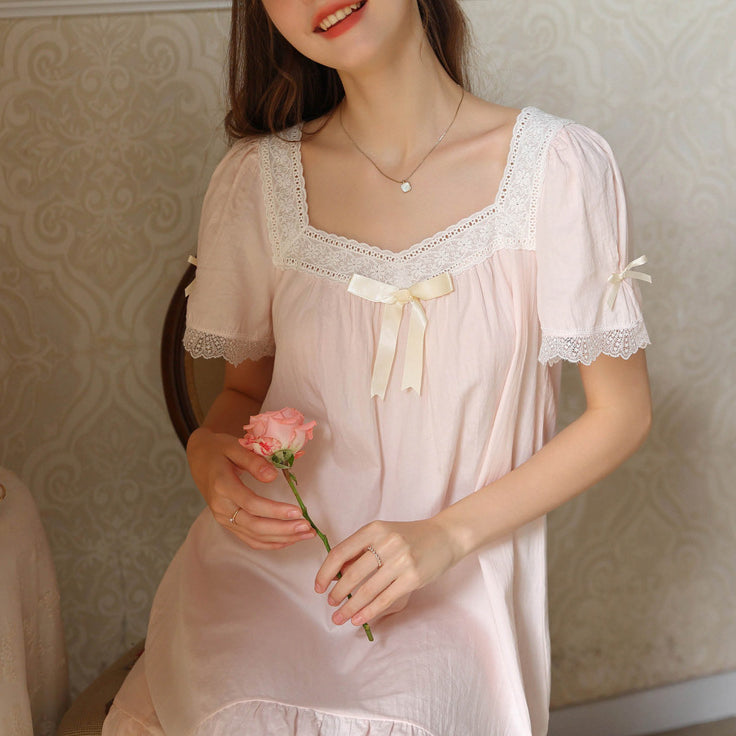 Thin Sweet Short-Sleeved Nightdress