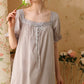 Short-sleeved long loose pajamas