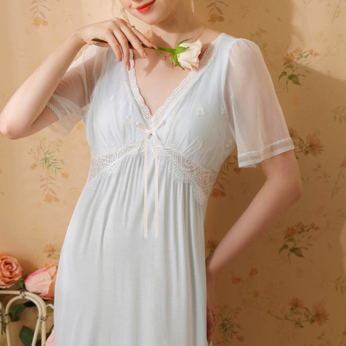 Summer V-neck Sweet Padded Nightdress