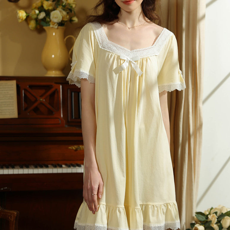 Thin Sweet Short-Sleeved Nightdress