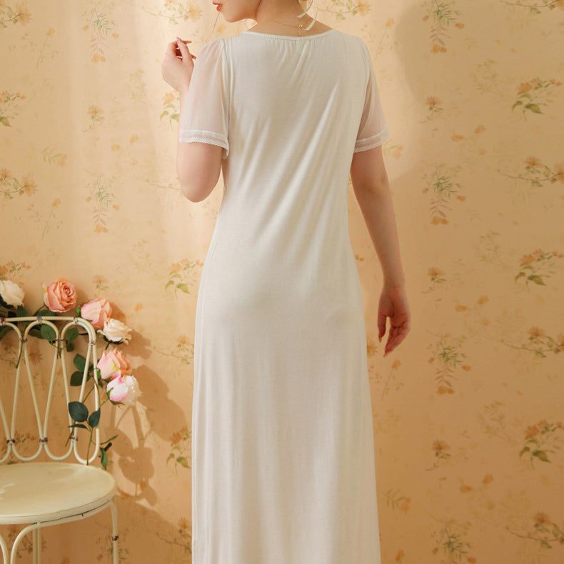 Summer V-neck Sweet Padded Nightdress